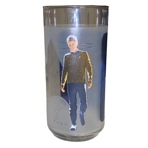 2008 Burger King Drink Soda Glass 24th Century Star Trek Movie Captain Kirk - Picture 1 of 7